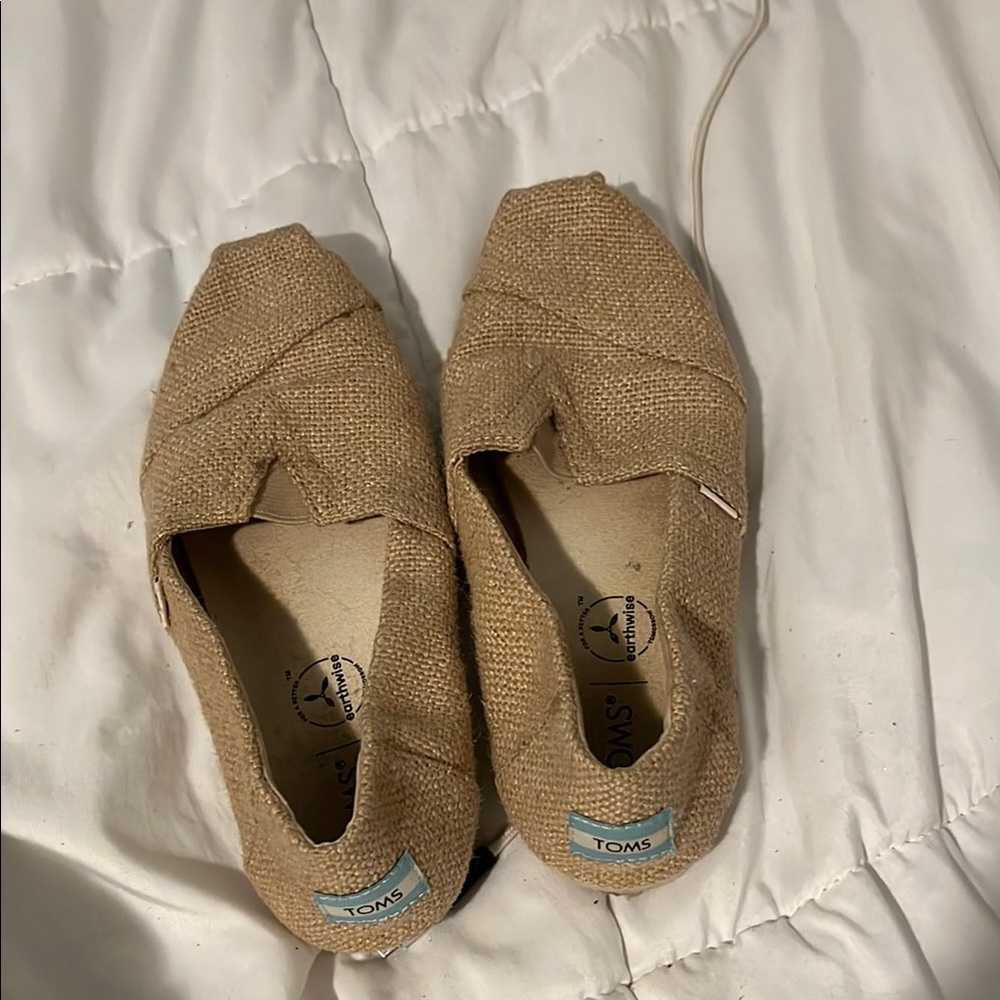 TOMS Tan Slip-On Shoes